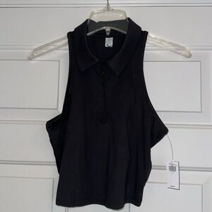 Old navy athletic zip half zip cropped top with collar